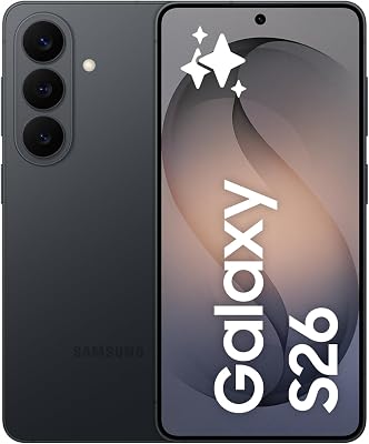 Galaxy S26, 256GB, Teléfono Móvil con Galaxy AI, Cámara 50MP, 12GB RAM, Batería 4300mAh, Garantía del Fabricante 3 Años + 1 Año Extra, Color Negro (Versión Española)
