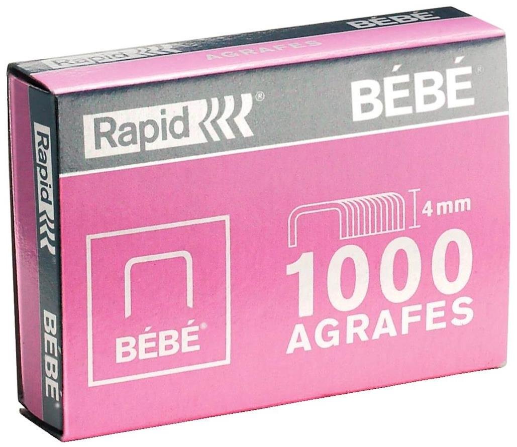 Rapid BEBE Copper Staples, For Stapling up to 15 Sheets, Use with Stapling Pliers, Copper Wire, Box of 1000, 11974600