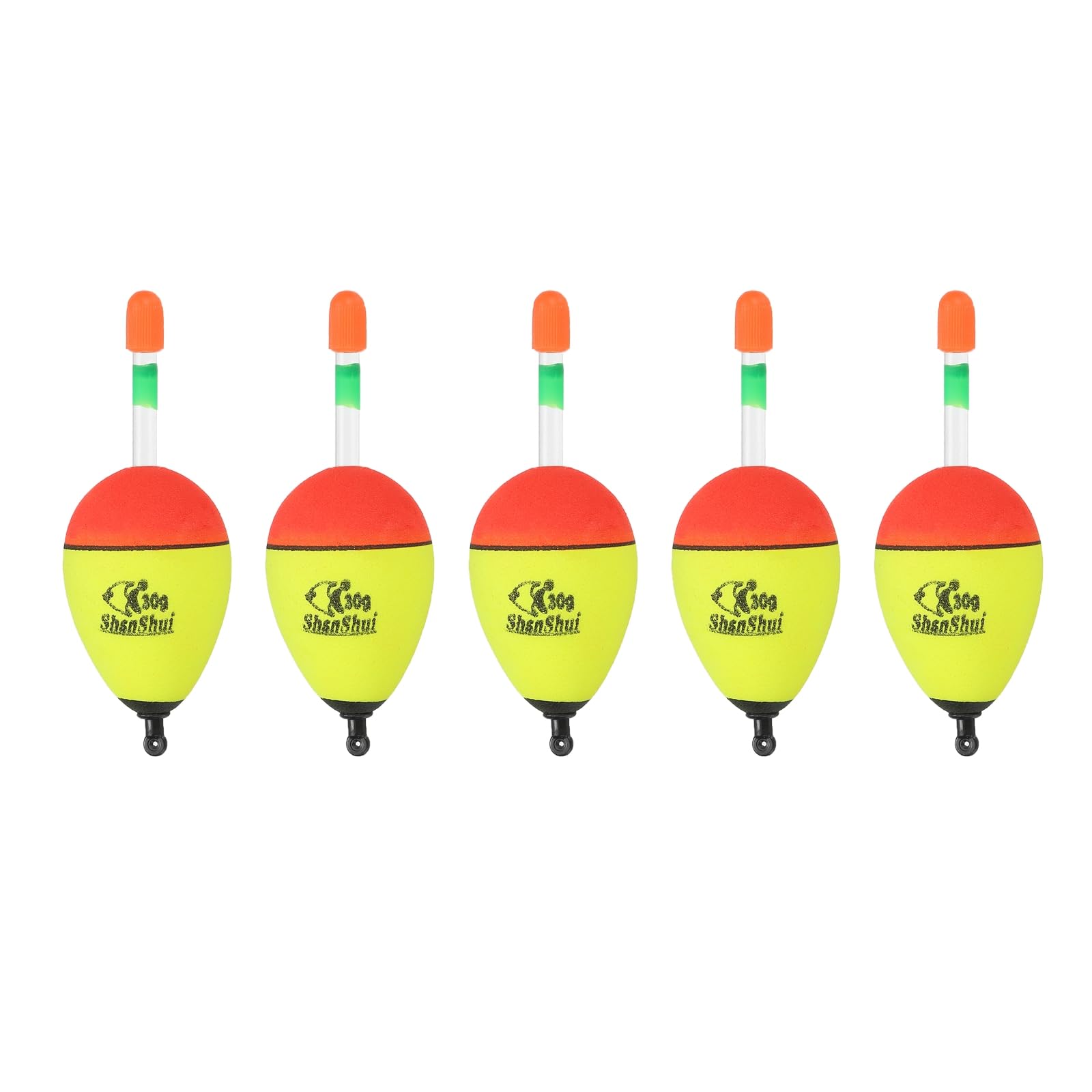 PATIKIL 1.1oz Float Fishing Bobbers, 5 Pack EVA Fishing Float for Saltwater Freshwater Fishing, Yellow