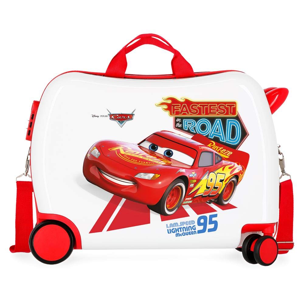 Disney Cars Good Mood Multicoloured Kids Rolling Suitcase 50 x 38 x 20 cm Rigid ABS Combination Lock 34 Litre 2.1 kg 4 Wheels Hand Luggage