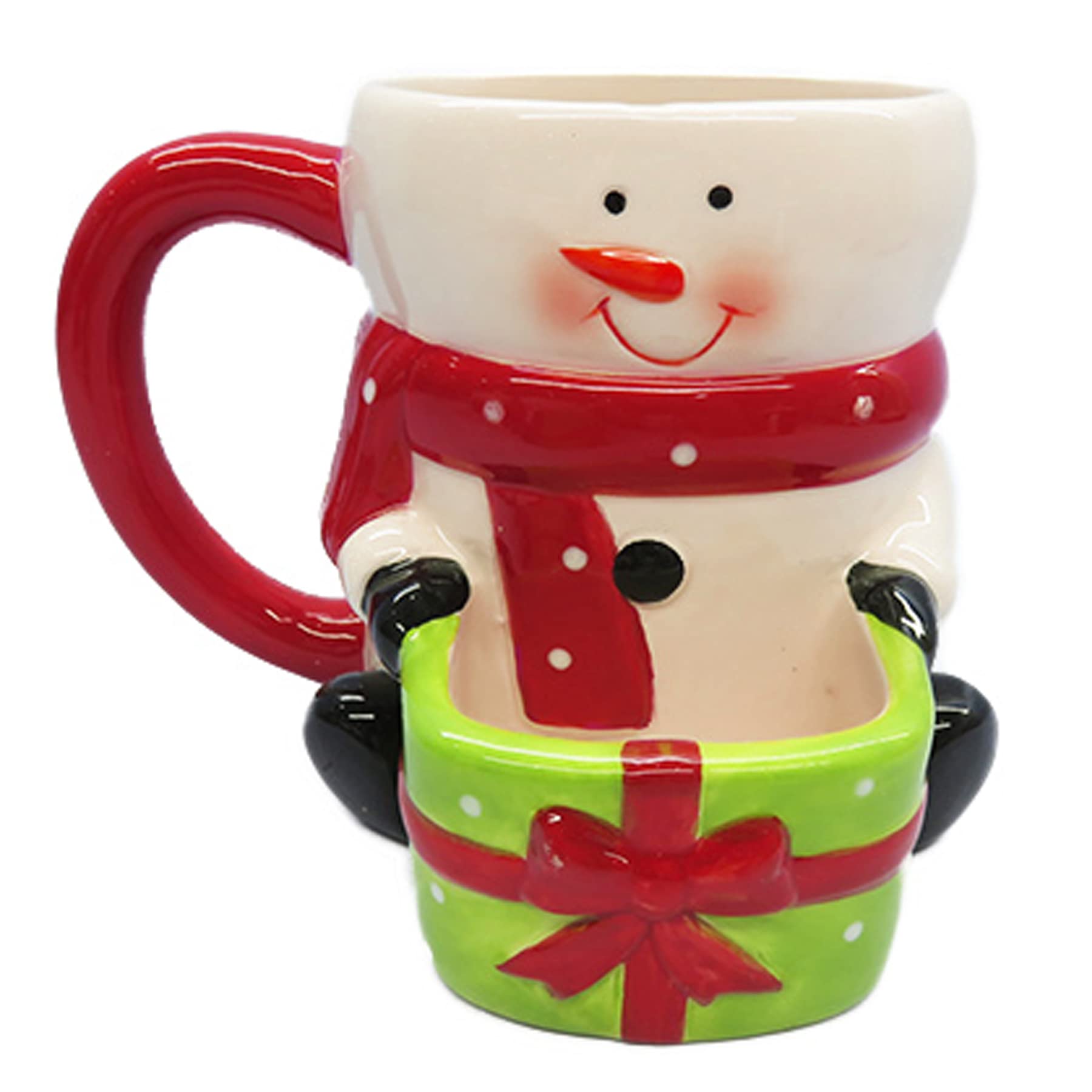 Widdle Gifts Novelty Christmas Mug with Cookie Holder - Snowman Design 9086