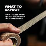 SPORTTAPE Cohesive Finger Tape 2.5cm x 4.5m Beige Self-Adhesive Bandage view 7