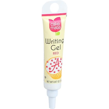 Cake mate decorating Gel - Red corn syrup, sugar, Water modified Food starch, salt, carrageenan, citric acid, sodium benzoate (052100046501)