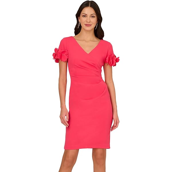 【海外限定】AdriannaPapell ドレス☆Pink Bell Sleeve Tie Fron Buy Adrianna Papell Pink Bell Sleeve Tie Front Dress from
