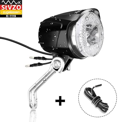 Sport Led Fahrrad Lampe 30 Lux Fur Dynamo Scheinwerfer Nabendynamo Front Licht Rad Radsport 