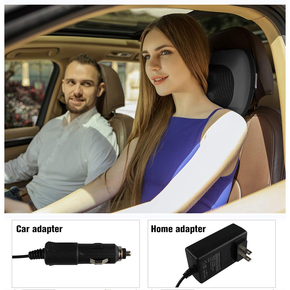 Betorcy Shiatsu Massage Pillow Neck Back Massager with Heat Deep Kneading for Neck Head Shoulder Leg Foot and Full Body Pain Relief, Relax at Home Office and Car - Black