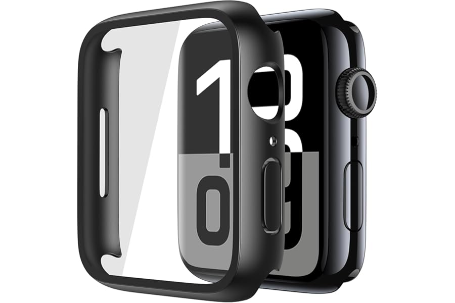 Misxi 2 Pack Tempered Glass Case Compatible for Apple Watch Series 11 …