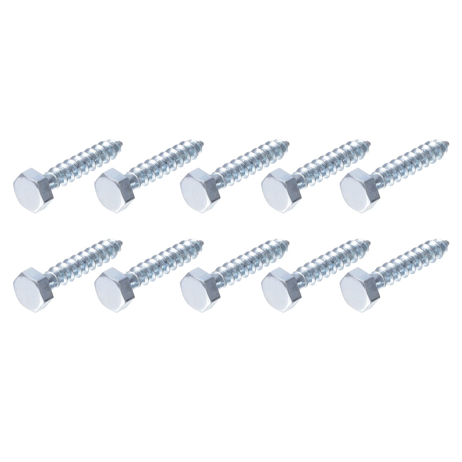 METALLIXITY Hex Lag Screws (M6x30mm)25Pcs, Carbon Steel Self-Tapping Wood Bolts - for Household Applications
