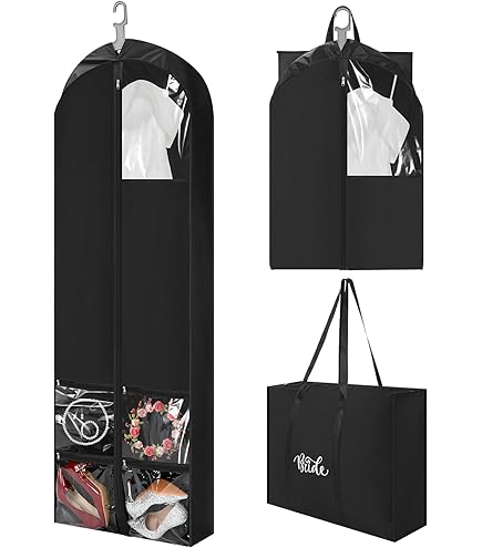 Amazon.com: Luxury On the Go Black Suit Bag, Dress, and Travel Gown Garment Bags 54" Hanging Garment Bag with Clear ID Window Lightweight & Tear-Resistant 3 Pack for Dresses, Amazon.com: Luxury On the Go Black Suit Bag, Dress, and Travel Gown Garment Bags 54" Hanging Garment Bag with Clear ID Window Lightweight & Tear-Resistant 3 Pack for Dresses,
