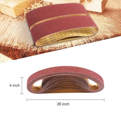 S SATC 12PCS Sanding Belts 4×36-Inch Sanding Belt Belt Sander Belt
