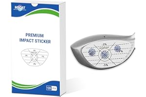 MSOAT Golf Impact Tape Labels, Self-Teaching Sweet Spot and Consistency Analysis, Improve Golf Swing Accuracy and Distance, Golf Club Impact Stickers 3-in-1 Set