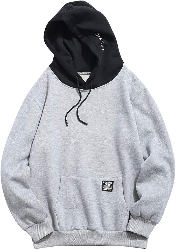 zaful pouch pocket fleece pullover hoodie