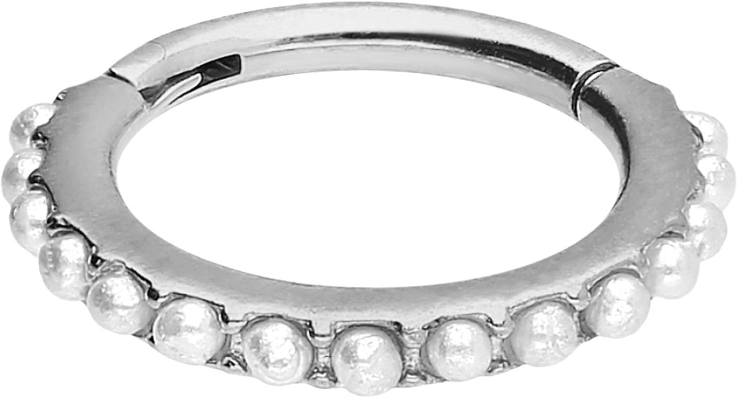 Anello Segmentato Clicker In Acciaio Chirurgico - Piercing Per Orecchio, Helix O Conch (Serpente)