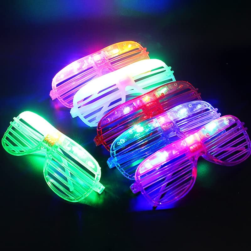 ZHONGGEMEI 10 pack Party Flashing Glasses-Futuristic LED Glasses ，5 Colours for Festival Dance Rave Party
