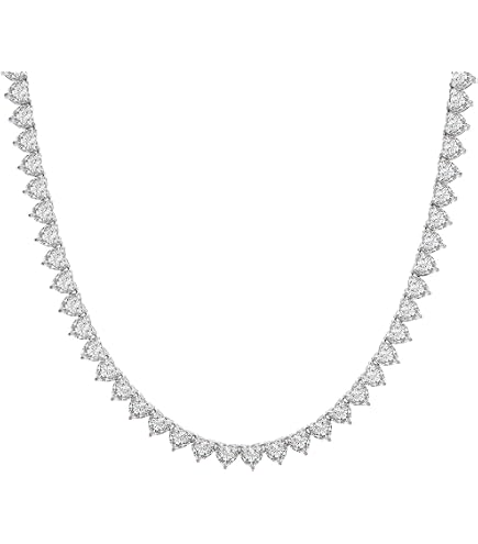 Amazon.com: Tennis Necklace for Women and Men 4/ 5mm 1 Row Prong