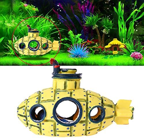 Embiofuels(TM) Resin Fish Tank Decoration Ornaments Aquarium Wreck Submarine Aquatic Fish Hiding Cave Landscaping Decoration