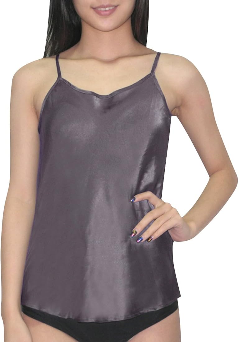 Amazon.com: Silk Couture Womens Sleepwear / Loungewear Camisole Top Medium Dark Grey: Clothing