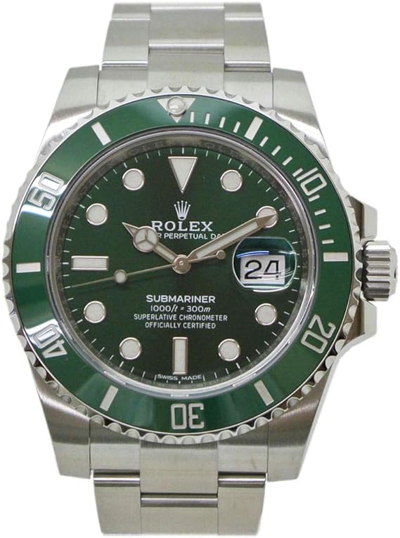 Amazon ロレックス Rolex Submariner Date サブマリーナ デイト Ref lv ランダム番 19年頃 オートマチック 自動巻き グリーン 緑文字盤 メンズ 中古 メンズ腕時計 腕時計 通販