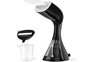 BEAUTURAL Steamer for Clothes, Upgraded 1800W High Power with Ceramic Heat-Up Plate, 2-Level Steam, 35 Seconds Preheating, 240ml Big Capacity, Removing Stubborn Wrinkles and Creases (Only for 120V)