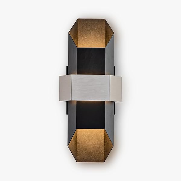 BOJUE 2-LIGHT BRASS WALL SCONCE, 12 INCH GOLD...