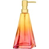 YunNasi Soap Dispenser with Pump, Refillable Liquid Hand Soap Dish Soap Dispensers for Bathroom Counter, Kitchen Sink (OrangeRed)