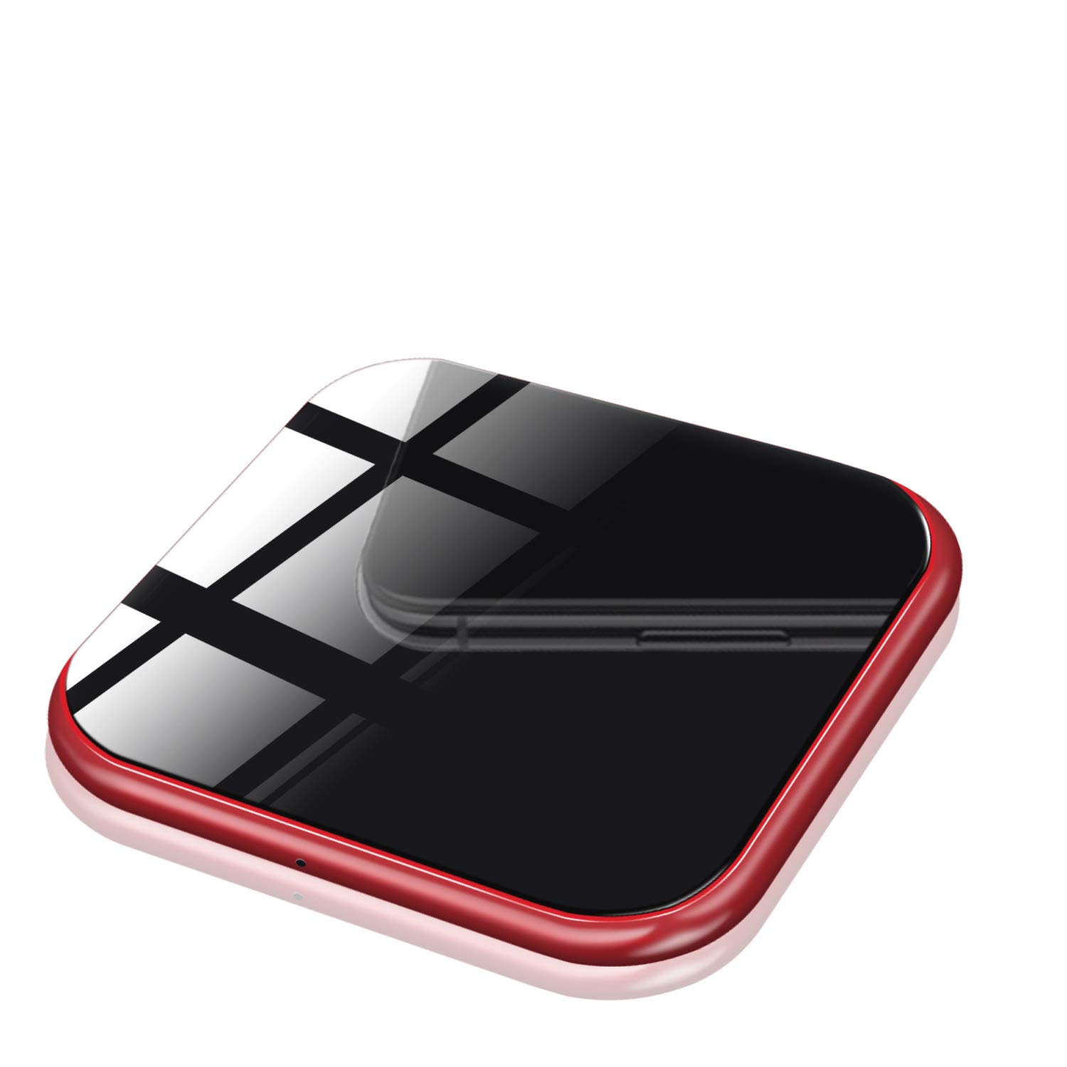 Caricatore senza fili, Caricabatterie a induzione Ricarica rapida ultra-sottile per iPhone X, iPhone 8/8 Plus, 7,5 w per Samsung S / S9 + / S8 / S8 + / S7 / S6 / Nota 8, Stazione di ricarica induttiva Caricabatterie Qi Pad wireless (adattat