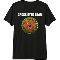 Amazon.com: Funny Cross Eyed Bear Animal Graphic T-Shirt