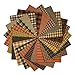 40 Autumn Spice Charm Pack, 5 inch Precut Cotton Homespun Orange Pumpkin Plaid Fabric Squares by JCS