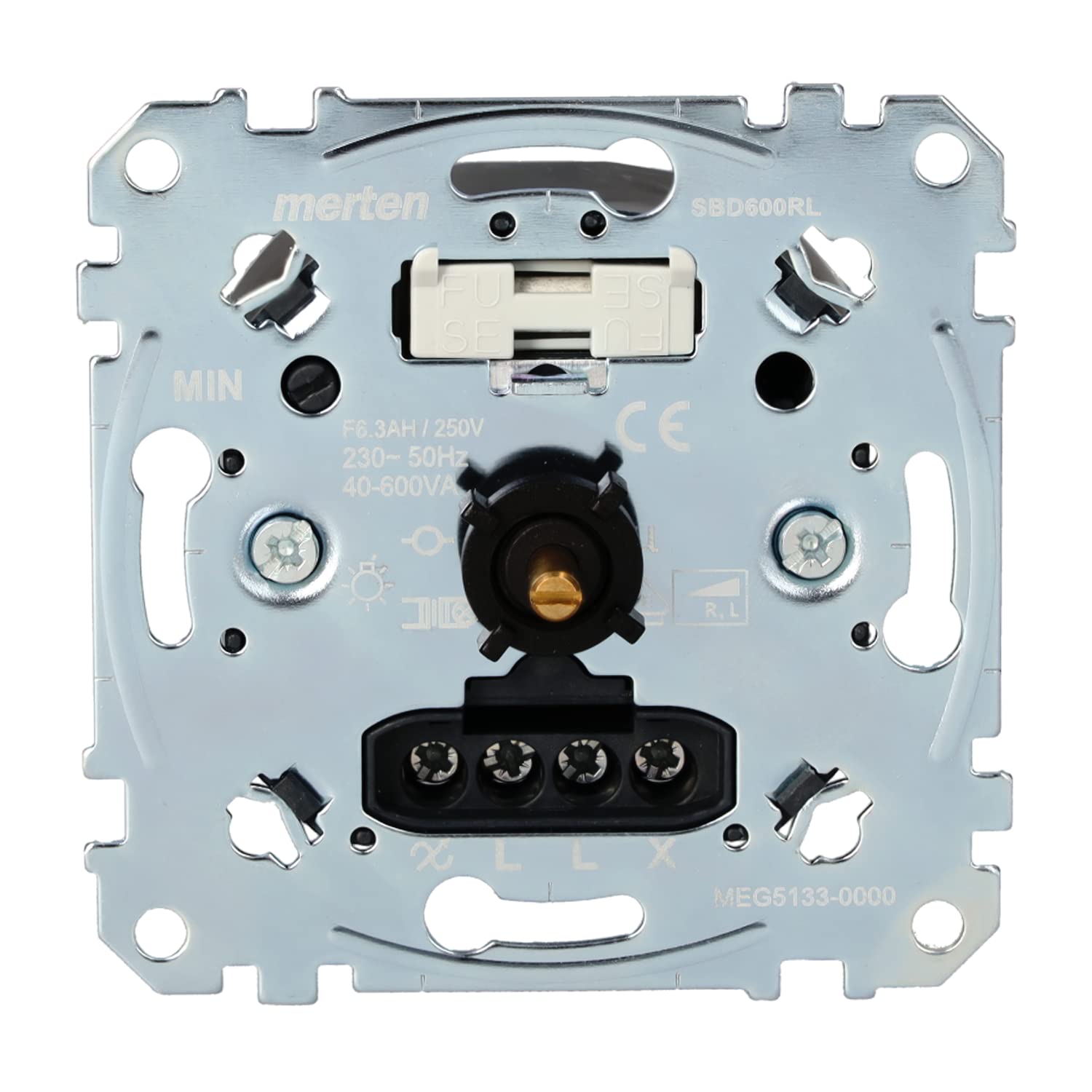 Merten MEG5133-0000, Rotary Dimmer Insert for Inductive Load, 40-600 W/VA, Made in Germany