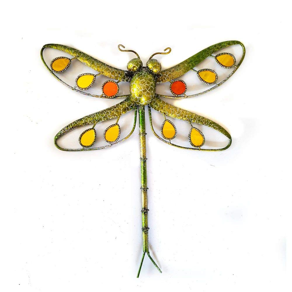 garden ornaments and accessories Green Glitter Dragonfly Small Amazon