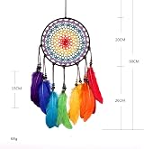 HUOCAI Colorful Rainbow Dream Catcher Wind Chimes Handmade Ornament view 2