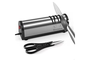Narcissus Knife Sharpener, Professional 2 Stage Electric Knife Sharpener for Quick Sharpening & Polishing, with Scissors Shar