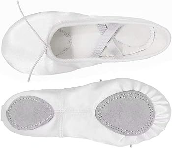 girls white ballet slippers