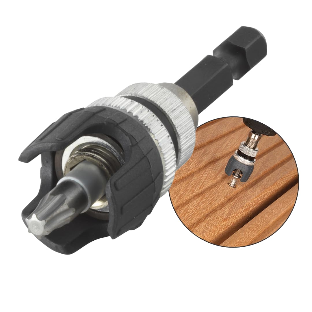 wolfcraft Magnetic Bit Holder I 6961000 I for Depth-Limited Fastening of Deck Boards