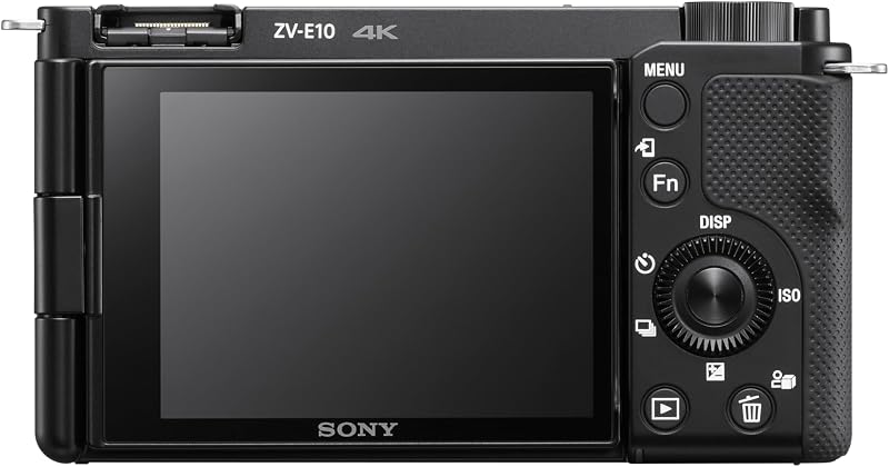Alpha ZV-E10K, câmara vlog sem espelho APS-C com objetiva intercambiável e kit de lentes zoom elétricos 16-50 mm f/3.5-5.6 II (24 MP, vídeo 4K, AF ocular em tempo real), ideal para vlogs, cor preta
