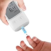 Blood Glucose Monitor - Lancing Device with 50 Lancets and 50 Strips, No Coding Quick test and Easy to Use