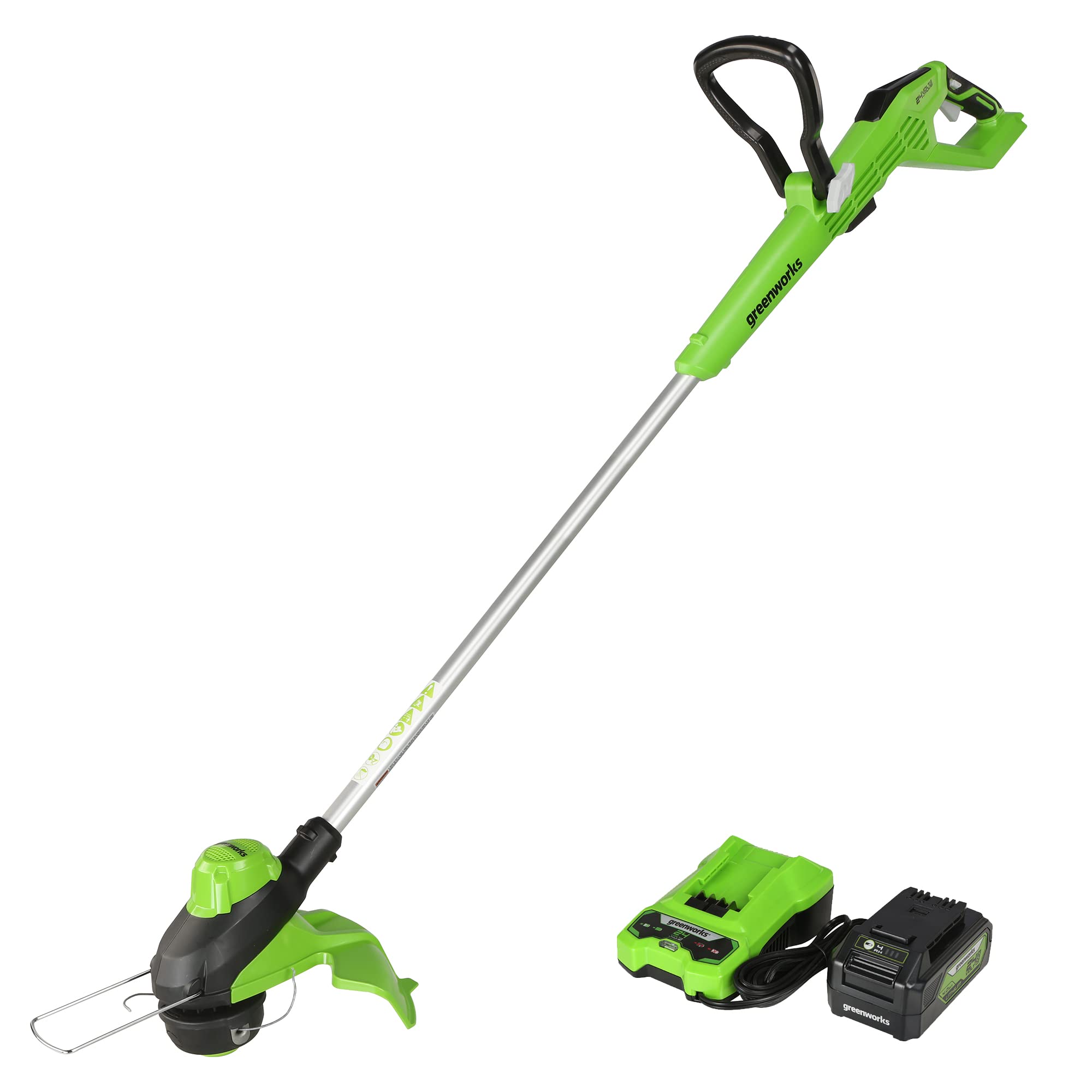 Photo 1 of Greenworks 24V 13" Brushless Cordless String Trimmer, 4.0Ah USB Battery and Charger Included