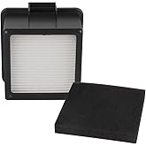 Hepa Filter & Foam Filter Replacement for Dirt Devil F43 2PY1105000 1PY1106000, Compatible with Easy Lite Cyclonic Quick Vac UD20005 and Extreme Cyclonic Quick Vac UD20010 Upright Vacuum Cleaner