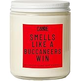 CE Craft - Smells Like A Buccaneers Win - Football Themed Candle, Gift for Dad and Son (Iced Vanilla Woods)