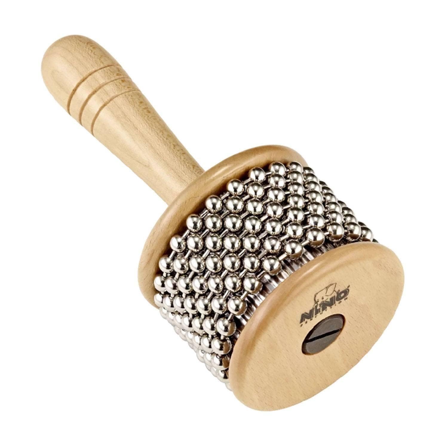 Nino Percussion Cabasa Instrument Medium - Medium Musical Instrument for Children from 4 Years - Birch Wood, Natural (NINO702)
