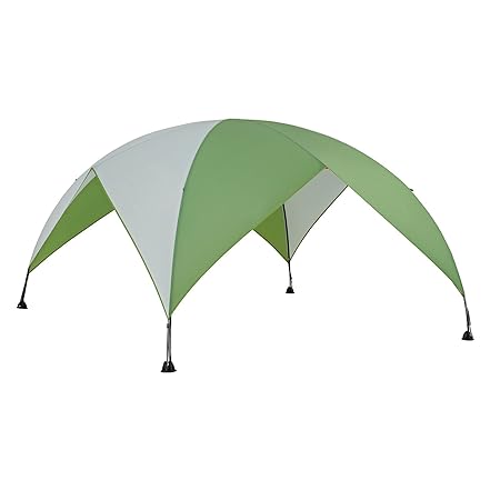 Coleman Pavillion Event Shade Grösse M + L mit heruntergezogenem Dach bei voller Durchgangshöhe ALS Sonnen- und Regenschutz