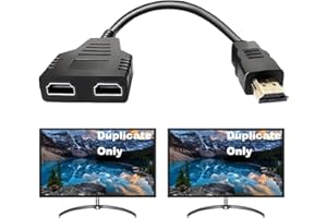HDMI Splitter Cables Male 1080P to Dual Female 1 to 2 Way HDMI Splitter Adapter Cable for HDTV HD, LED, LCD, TV, Mirror Only 