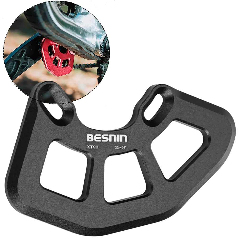 BESNIN Bash Guard for 22T to 40T Chainrings,Bicycle Chain Guard for ISCG05 Bash Guard suitable downhill bikes/Cycling Road bike/Bicycle Motocross (black)