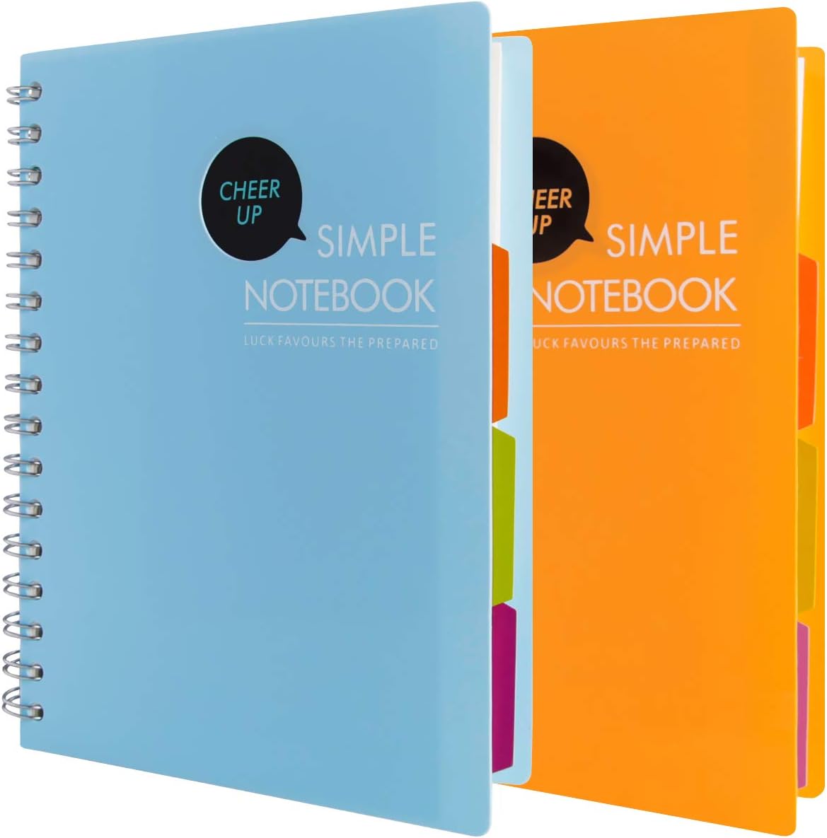 Spiral Notebook, 4 Subject Notebook, A5 Spiral Bound Notebooks, PP