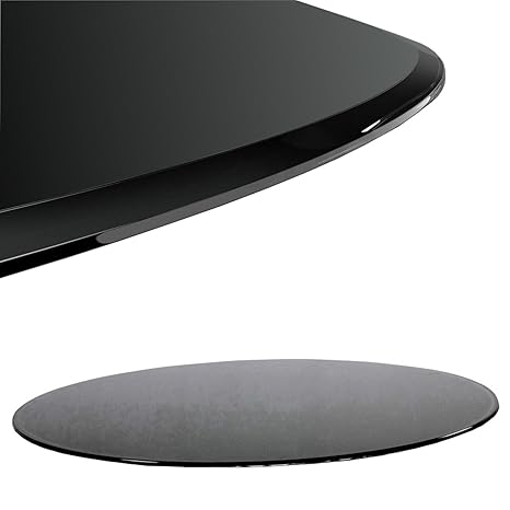 Euro Tische Glasplatte für Kaminofen rund - Glasscheibe mit 6mm ESG Sicherheitsglas - perfekt geeignet als Funkenschutzplatte