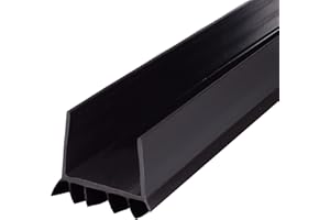 M-D Building Products Vinyl Cinch U-Shape Door Bottom Seal, Slide-On Weatherstripping Draft Stopper, Easy to Install, Fits 36” x 1-3/4” Doors, Fills 3/8”- 3/4” Gaps, 43339, Black
