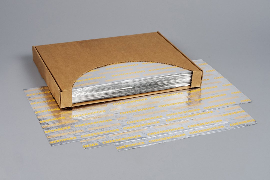 500 Sheets Per Box Printed Red Checkered Insulated Cushion Foil Wrap 10 ...