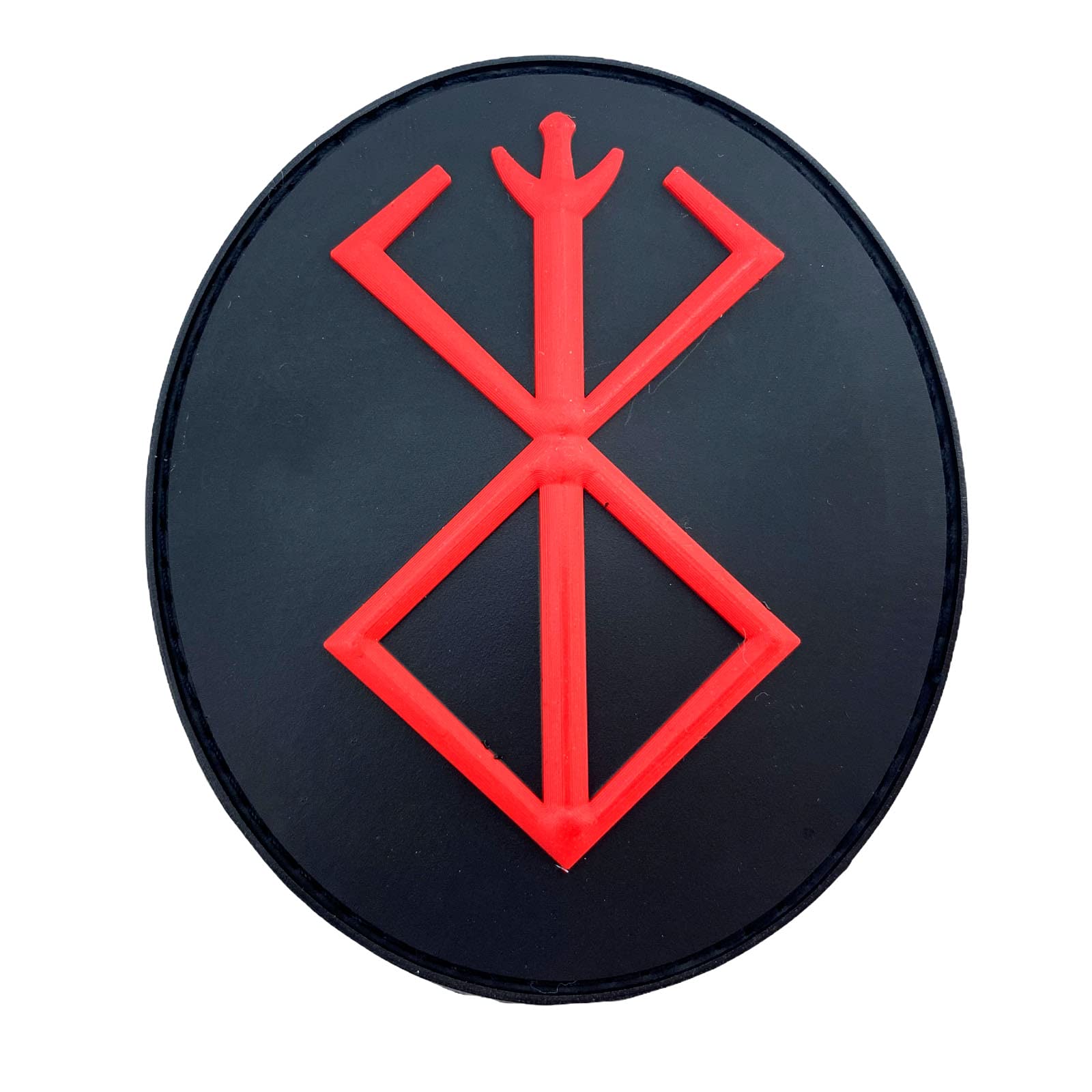 Patch Nation Berserk Berserker Oval Brand of Sacrifice Norse Airsoft Paintball PVC Morale Patch (Red)