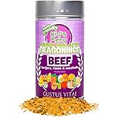 Kid’s Menu: Beef - Burgers, Tacos & Meatballs Seasoning | Hand Made Seasoning | All Natural Spice Blend | No MSG | Lower Sodium | Non GMO | Fun, Savory, Mild Flavor Spice Mix | Picky Eater Approved | Great for Ages 3–11 | Quick & Easy | Family Friendly | Not Spicy | Small Batch | Made in USA | Gustus Vitae