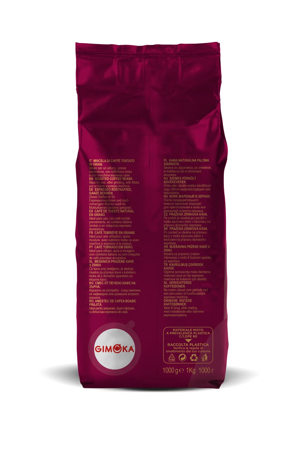Gimoka – Kaffeebohnen – 1 kg – Gran Bar Mischung – Intensität 12 – hergestellt in Italien – 1kg Packung 4